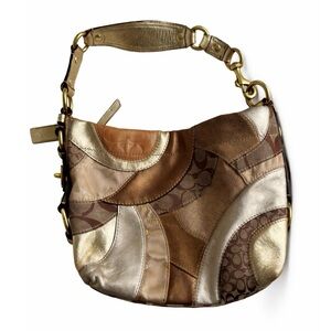 Vintage Coach Patchwork Shoulder Bag